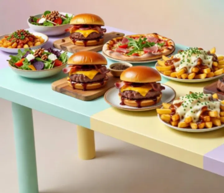 Selection of colourful gourmet dishes from Midnight Stack Supper